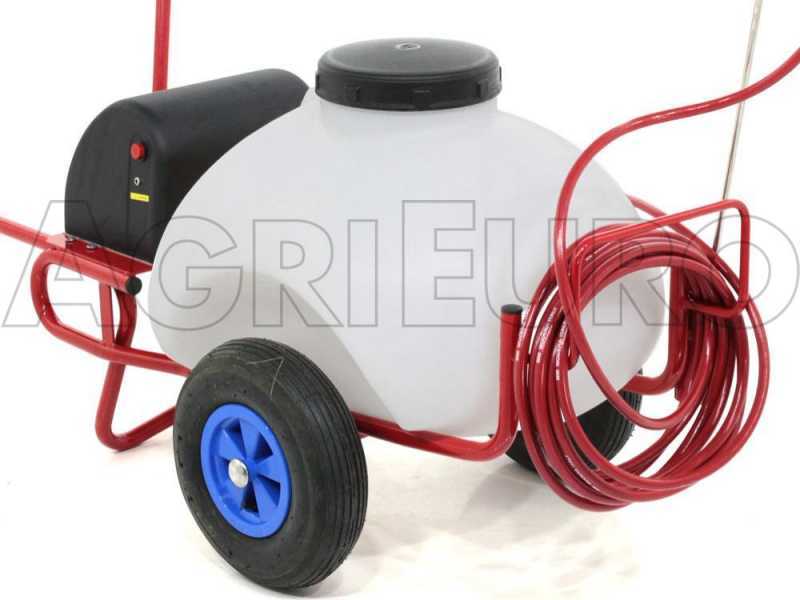 Pompa irroratrice elettrica carrellata M2017011 - Con gancio - A batteria 12V - 70L PRO