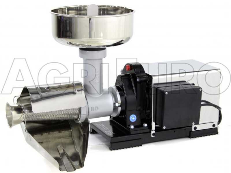 Reber 9000NP - Passapomodoro N.5 INOX - Motore ad induzione professionale da 1200W - Motoriduttore standard