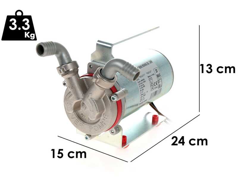 Rover Marina Mini Novax 20 - Pompa elettrica da travaso in lega antiossidante - 24 V