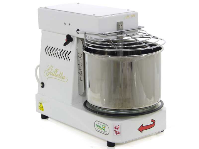 Famag Grilletta IM 5S/230 10 Velocit&agrave; - Impastatrice a spirale 5 Kg con testa sollevabile
