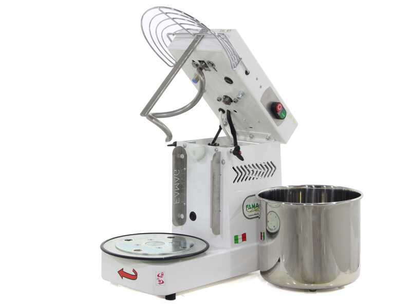 Famag IM 8S/230 1 Velocit&agrave; - Impastatrice a spirale 8 Kg con testa sollevabile