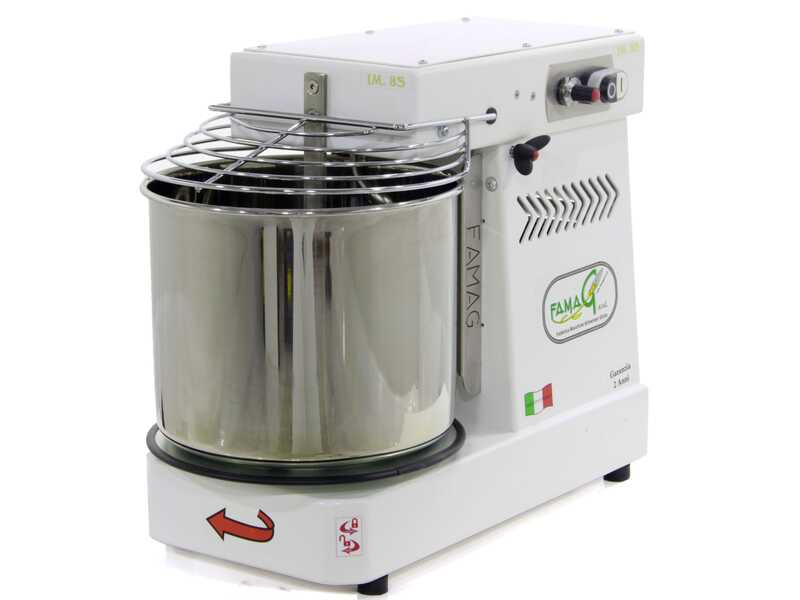 Famag IM 8S/230 10 Velocit&agrave; - Impastatrice a spirale 8 Kg con testa sollevabile