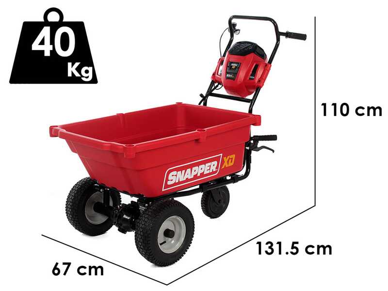 Snapper ESXDUC82 - Carriola elettrica a batteria - SENZA BATTERIA SENZA CARICABATTERIA