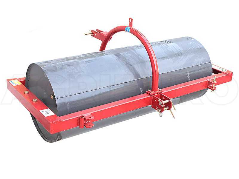 GeoTech LR180 - Rullo agricolo trainato a trattore compattatore, timone di traino + attacco a 3 punti