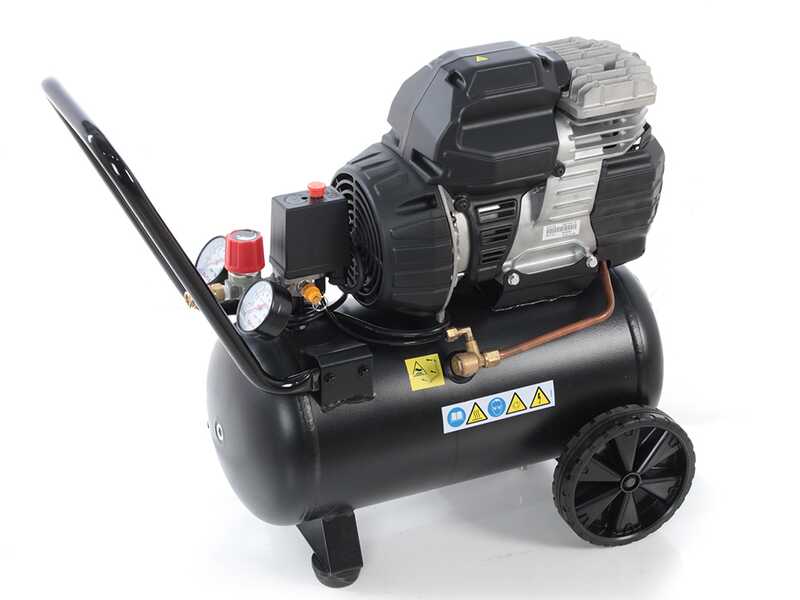 Nuair Sil Air 244/24 - Compressore aria elettrico monofase silenziato, oil-less  - Motore 1.5 HP - 24 lt