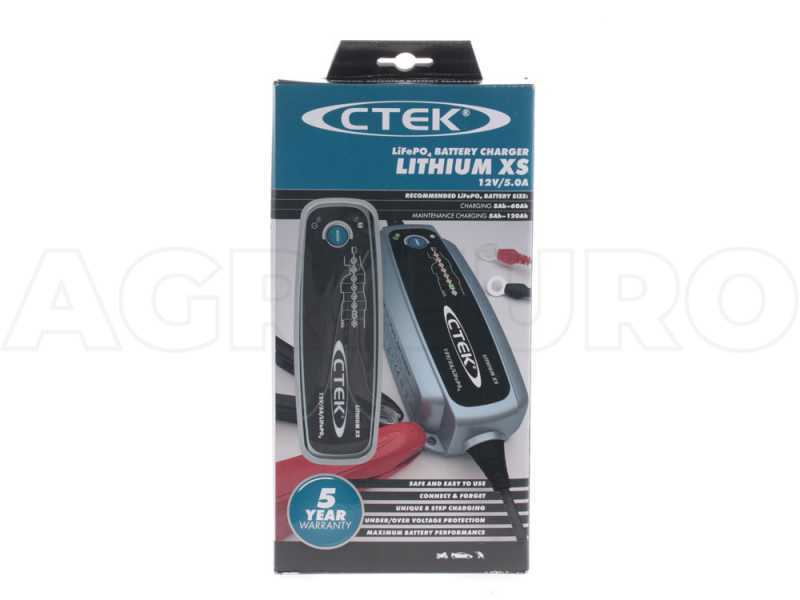 CTEK LITHIUM XS - Caricabatterie mantenitore - 8 fasi - batterie 12 V al Litio-Ferro-Fosfato