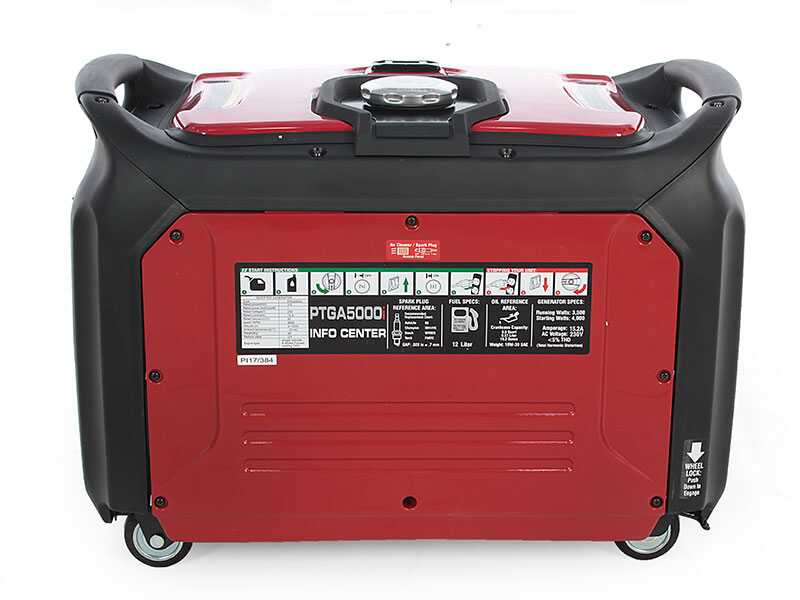 GeoTech Pro PTGA 5000i - Generatore di corrente silenziato a inverter 4 kW - Continua 3.5 kw Monofase