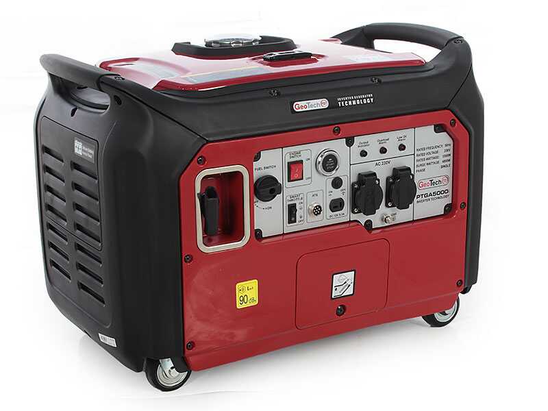 GeoTech Pro PTGA 5000i - Generatore di corrente silenziato a inverter 4 kW - Continua 3.5 kw Monofase