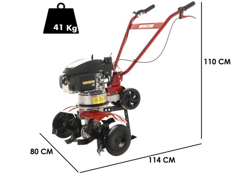 Motozappa Rotalux 52A H55 con fresa 75 cm - Motore Honda da 166 cc - 1 marcia avanti
