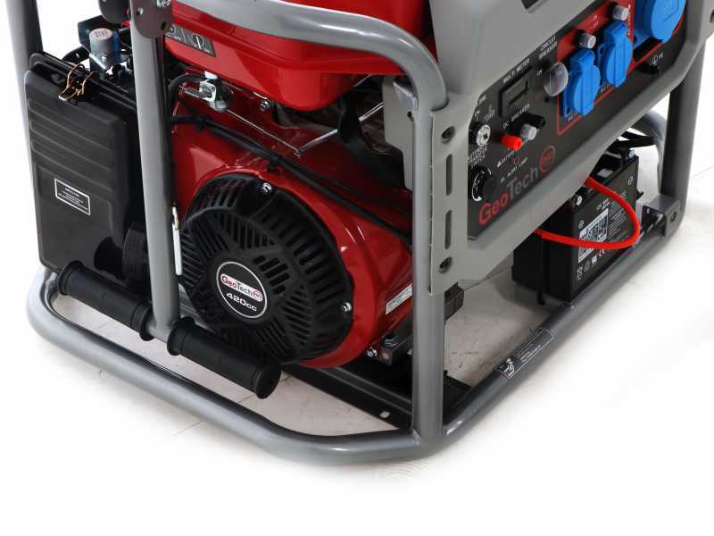 GeoTech Pro GGP 6500 ESA - Generatore di corrente carrellato con AVR avv. elettrico 5.4 kW - Continua 5 kW Monofase + ATS