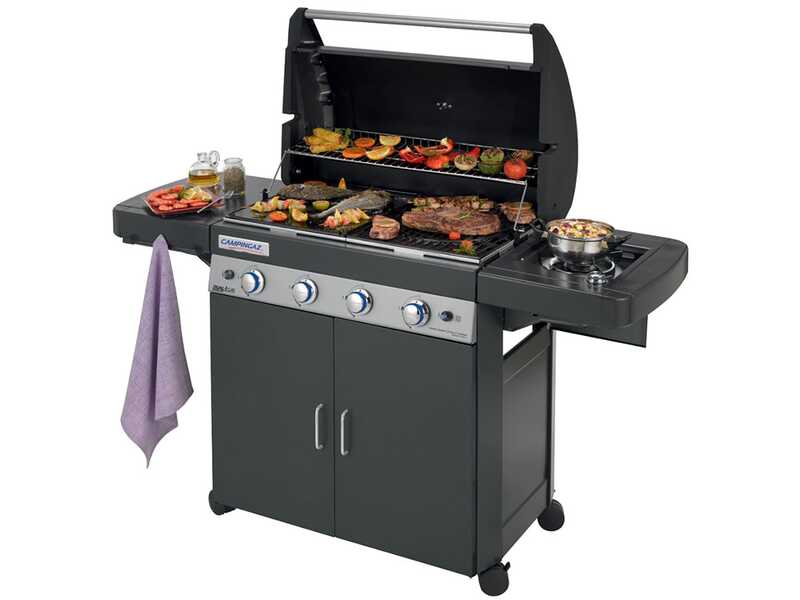 Campingaz 4 Series LS Plus D Dualgas - Barbecue a gas o metano con forno, piastra e griglia, culinary modular