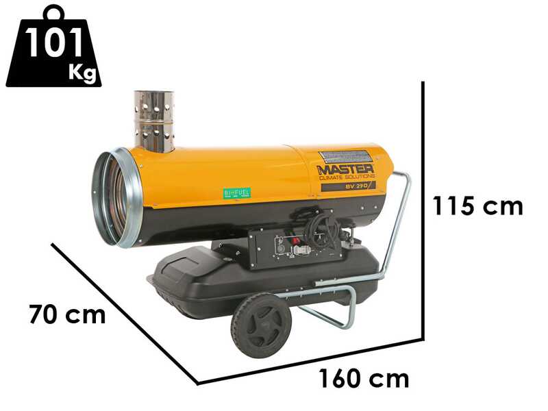 Master BV 290 E - Generatore di aria calda a gasolio indiretto - 81 kw