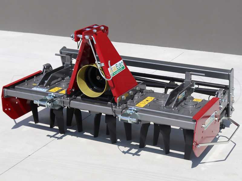 Erpice rotante RF150 - Larghezza di lavoro 150 cm - 14 lame - Serie leggera con rullo a gabbia