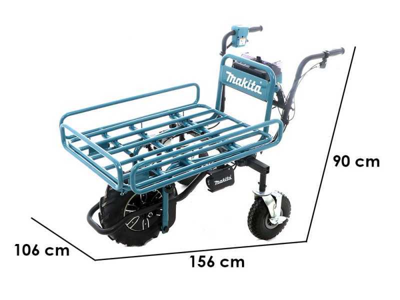 Makita DCU180 - Carriola elettrica a ruote con telaio tubolare - SENZA BATTERIA e CARICABATTERIA