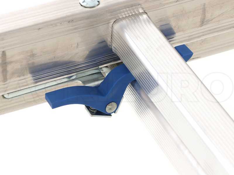 Marchetti Azzurra A2 A210, 2x10 gradini, 5.30 m - Scala in alluminio allungabile - Altezza stimata operativa 6.30 m