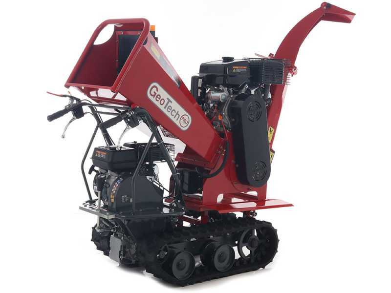 GeoTech Pro BMS155 LE - Biotrituratore semovente a cingoli su motocarriola - Motore 6,5/15 HP - cassone estensibile