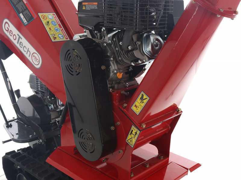 GeoTech Pro BMS155 LE - Biotrituratore semovente a cingoli su motocarriola - Motore 6,5/15 HP - cassone estensibile