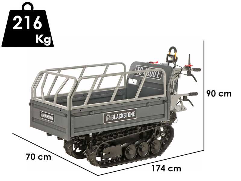 Blackstone TB 4500 E - Motocarriola elettrica estensibile a batteria 60V 20Ah