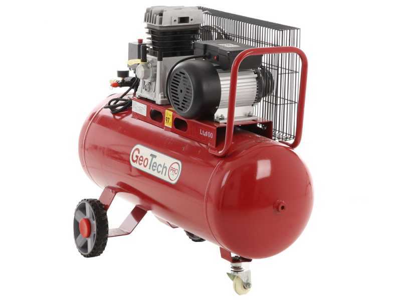 GeoTech Pro BACP100-8-2 - Compressore aria elettrico a cinghia - Motore 2 HP - 100 lt - potenza 8 bar