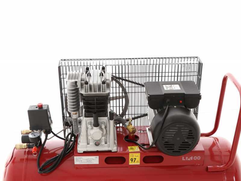 GeoTech Pro BACP100-10-3 - Compressore aria elettrico a cinghia - Motore 3 HP - 100 lt - 10 bar