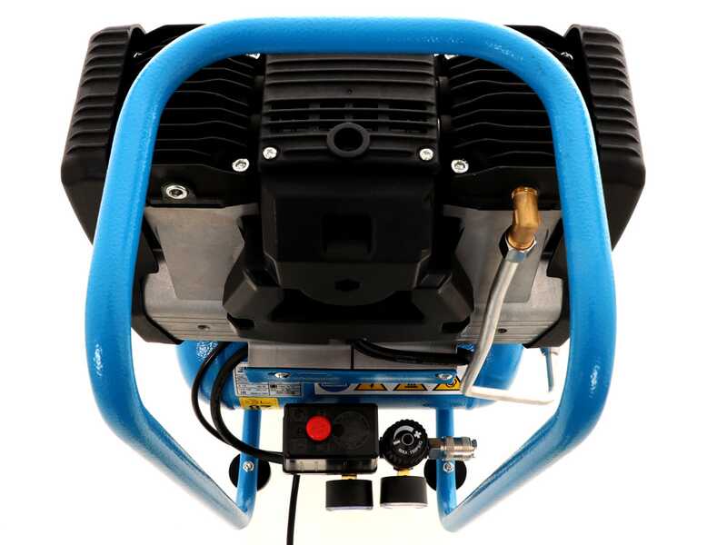 ABAC START SILENT OS7P - Compressore aria elettrico monofase silenziato, oil-less - Motore 0.75 HP - 6 lt