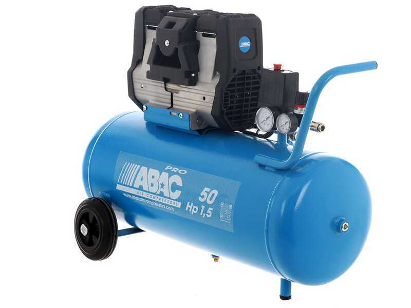 ABAC MONTECARLO OS15P - Compressore aria elettrico monofase silenziato, oil-less - Motore 1.5 HP - 50 lt