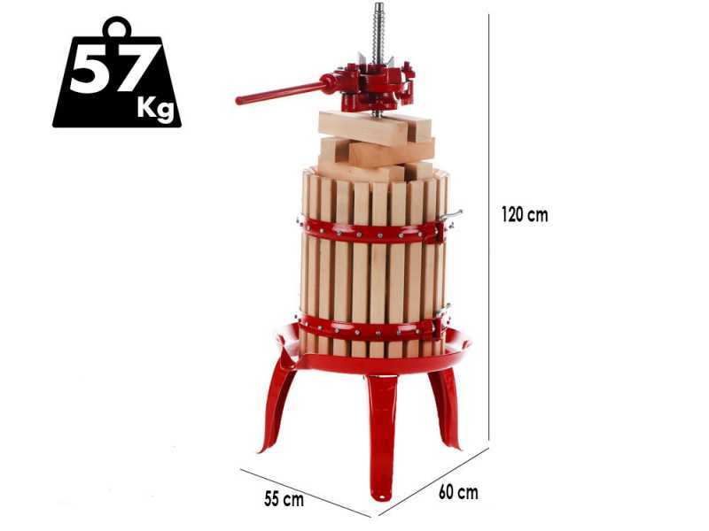 Baesso Torchio 35 - Torchio per uva manuale - 48 lt