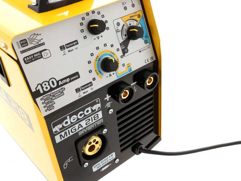 Deca Miga 218 - Saldatrice Inverter Multiprocesso (MIG-MAG/MMA/TIG LIFT), corrente continua (DC) - GAS/NO GAS