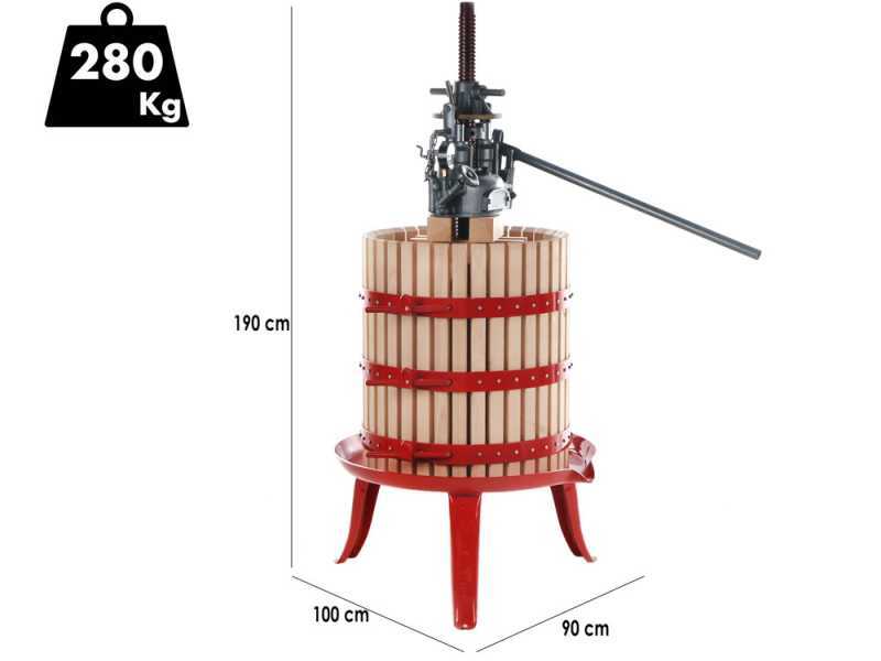 Baesso Torchio 60 - Torchio per uva idraulico - 210 lt