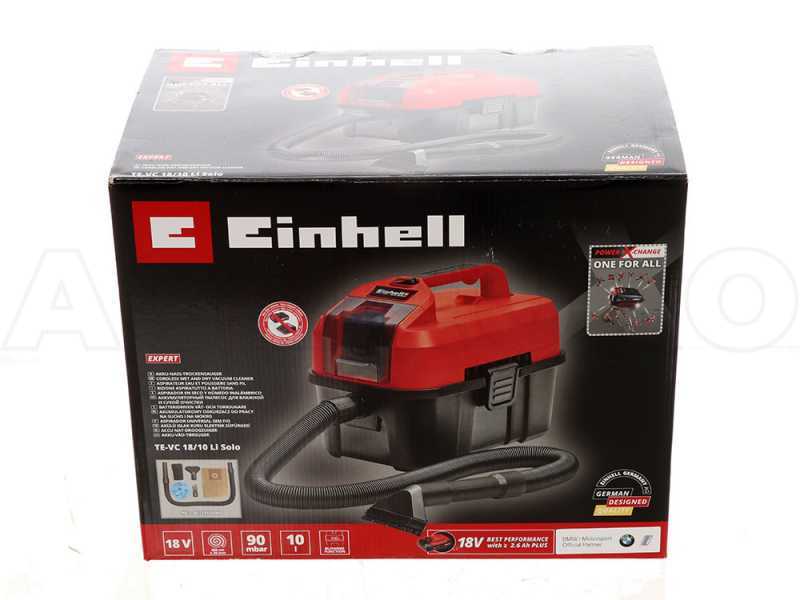 Einhell TE-VC 18/10 Li - Aspiratore portatile a batteria - SENZA BATTERIE E CARICABATTERIE