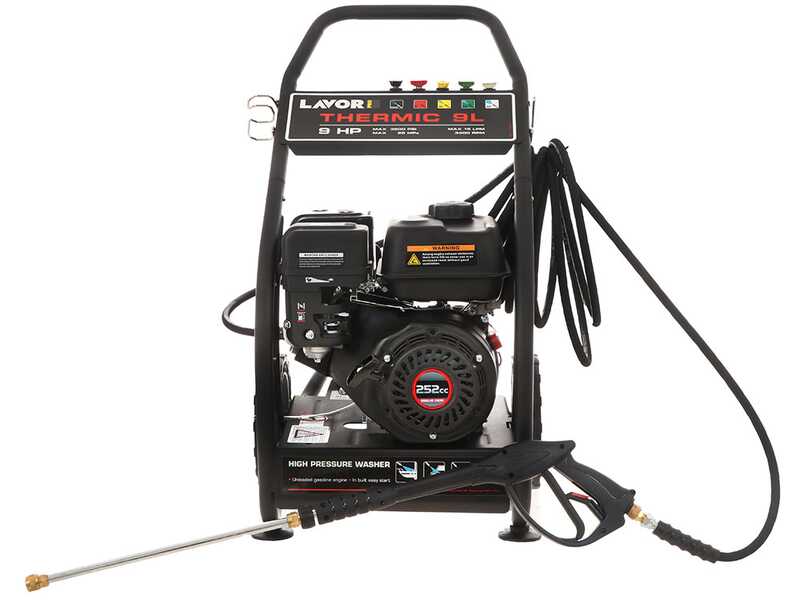 Lavor Thermic 9L - Idropulitrice a scoppio 250 bar - 900 l/h - motore Loncin LC175F-2 a benzina 9HP
