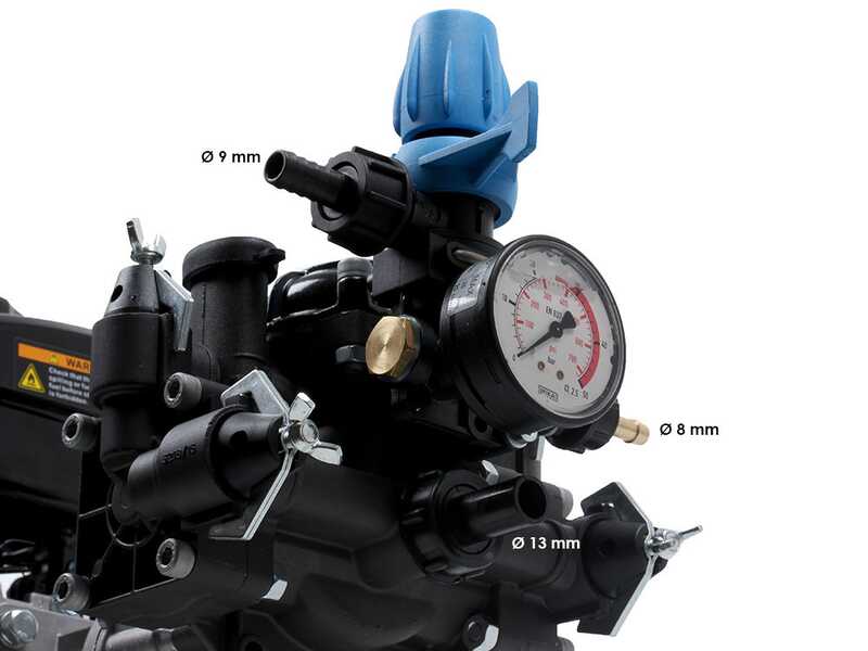 Kit motopompa irrorazione Comet MTP MC25/Loncin 148F-2 con carrello e serbatoio 80L