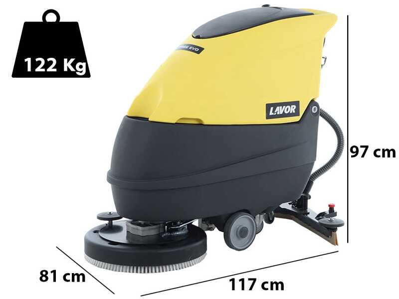 Lavor L5 50BT - Lavapavimenti a batteria senza fili - 3 in 1: lava asciuga e aspira