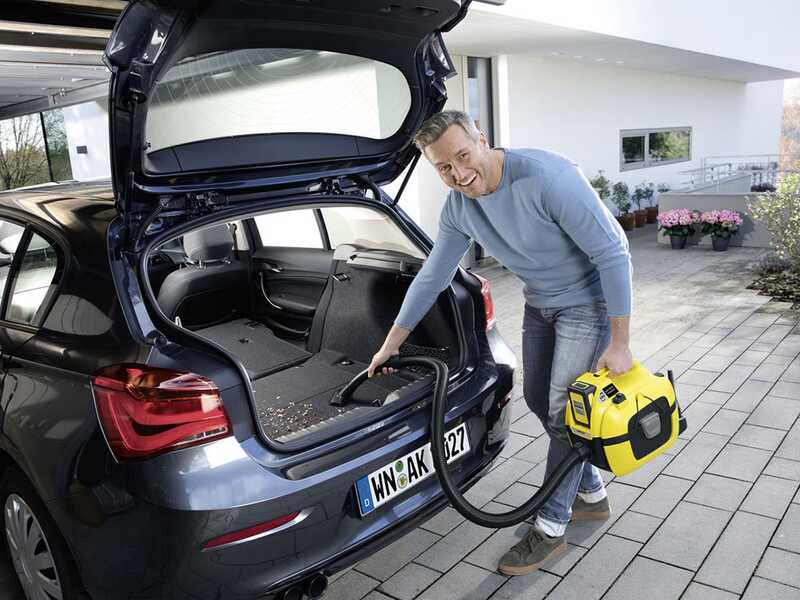 Karcher WD 1 - Aspirapolvere multiuso a batteria 18V 2.5Ah - Solidi liquidi e soffiatore