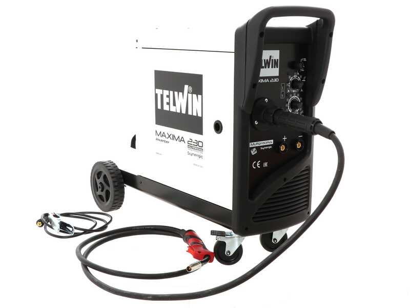 Telwin Maxima 230 Synergic - Saldatrice Inverter Multiprocesso (MIG-MAG/BRAZING/MMA/TIG LIFT) - GAS/NO GAS