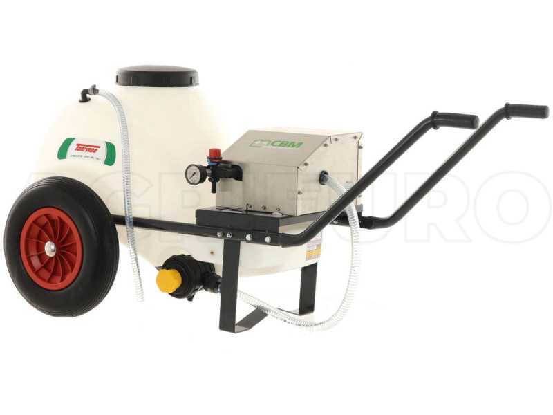 Comet CBM 1500 HP - Kit pompa a batteria per irrorazione e carrello - 120L