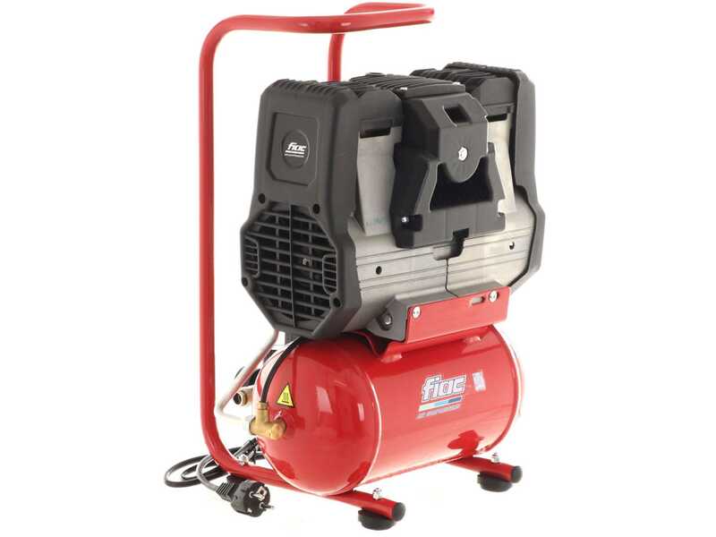 FIAC Silent XS88 - Compressore aria elettrico monofase silenziato, oil-less - Motore 0.75 HP - 6 lt