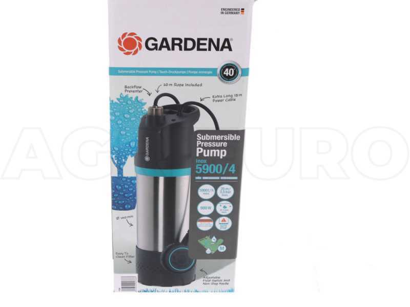 Gardena 5900/4 Inox - Pompa sommersa a pressione - per acque chiare - 900W
