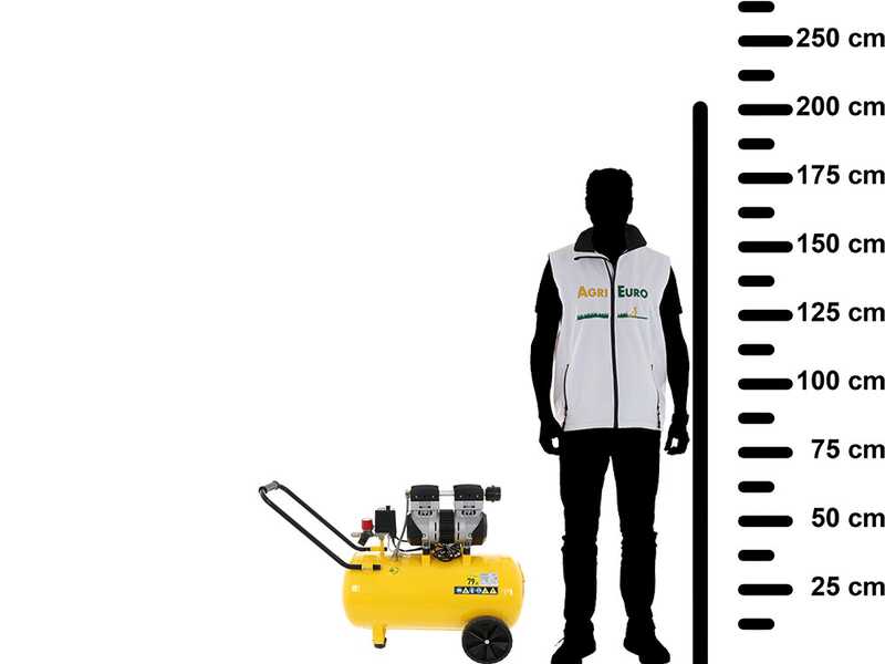 Stanley DST 150/8/50 SXCMS1350HE - Compressore aria elettrico monofase silenziato, oil-less - Motore 1.3 HP - 50 lt