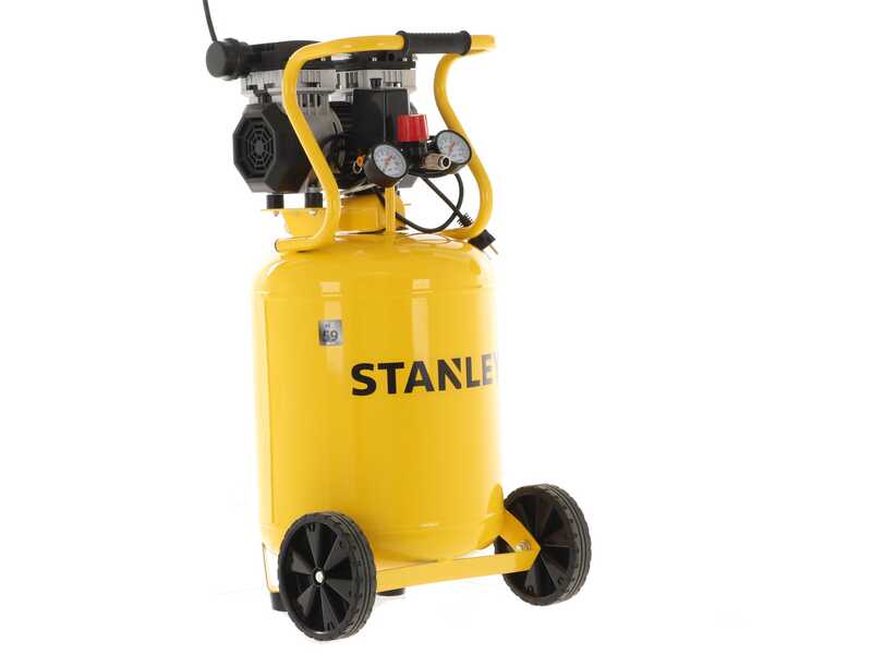 Stanley DST 150/8/50 - Compressore aria elettrico verticale monofase, oil-less - Motore 1.3 HP - 50 lt
