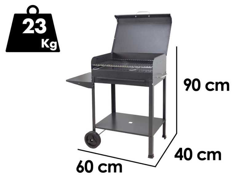 Mille Polifemo Medium - Barbecue in ferro artigianale a carbone - 57,5x37cm
