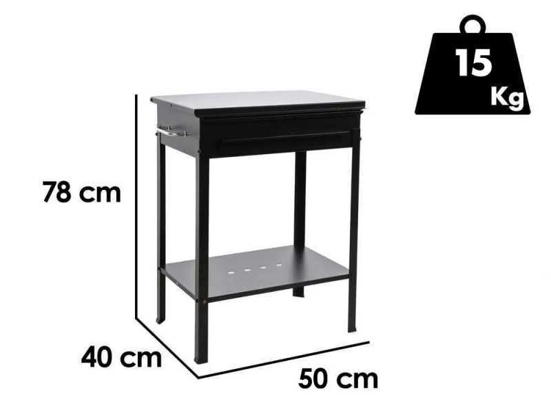 Mille Stromboli Medium - Barbecue in ferro artigianale a carbone - 47,5x37cm