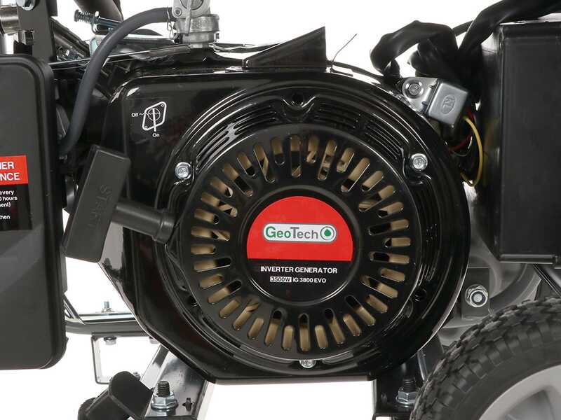 GeoTech iG 3800 EVO - Generatore di corrente carrellato inverter a benzina 3.8 kW - Continua 3.5 kW Monofase
