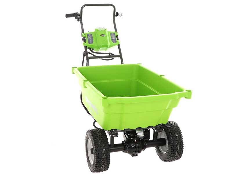 Greenworks G40GC Garden Cart - Carriola elettrica a batteria con ruote - SENZA BATTERIE E CARICABATTERIE
