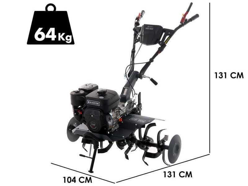 BlackStone MHG 1800 - Motozappa a scoppio a benzina da 212cc - 7 HP