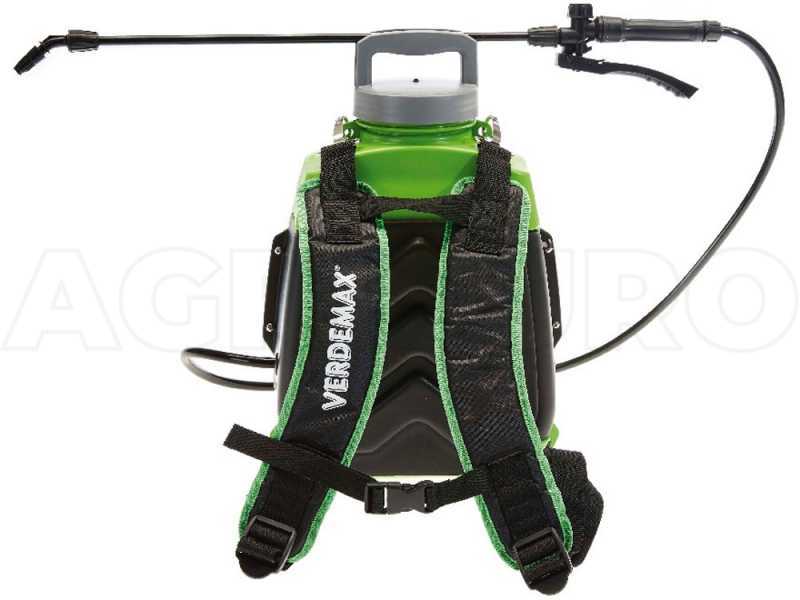 Verdemax FUTURA 12 L - Pompa irroratrice a batteria a spalla - 12V - 2.5Ah