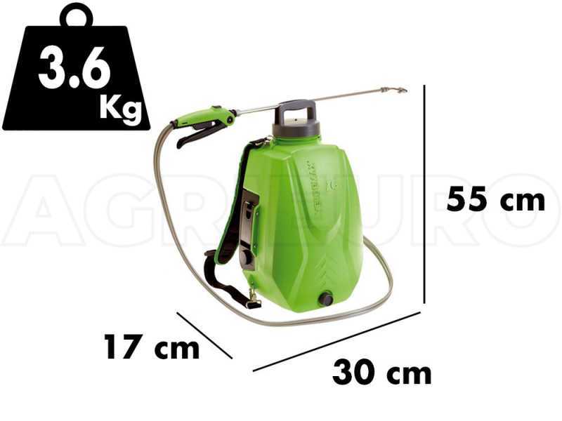 Verdemax FUTURA PRO 16L - Pompa irroratrice a batteria a spalla - 18V - 2.5Ah