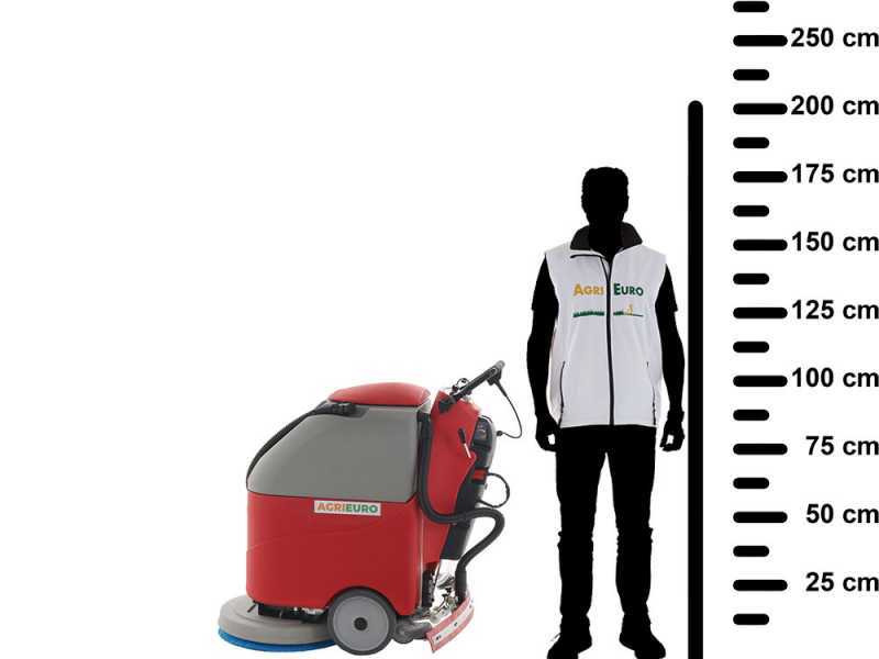 Lavapavimenti a batteria senza fili U.T. LP-500/50-B - 3 in 1: lava, asciuga e aspira