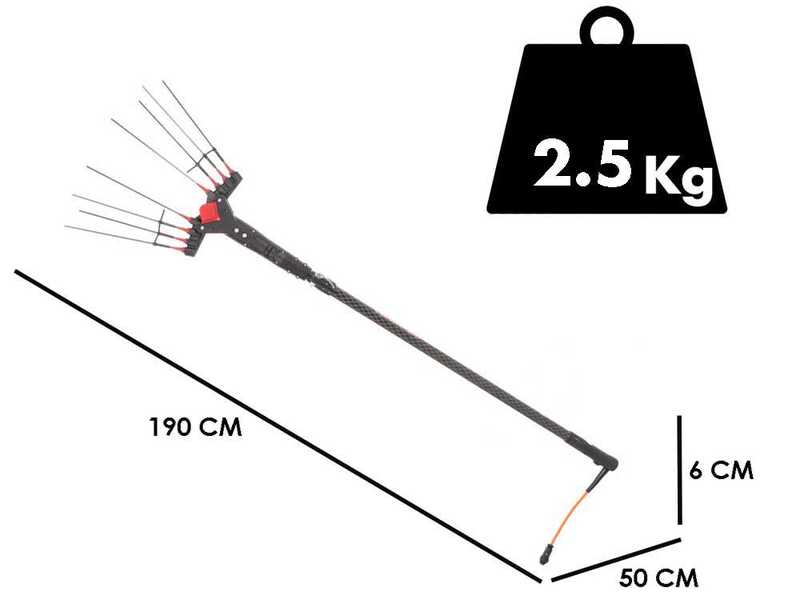 Castellari Vertigo Carbon C 30V - Abbacchiatore elettrico a batteria - 190 / 240 cm