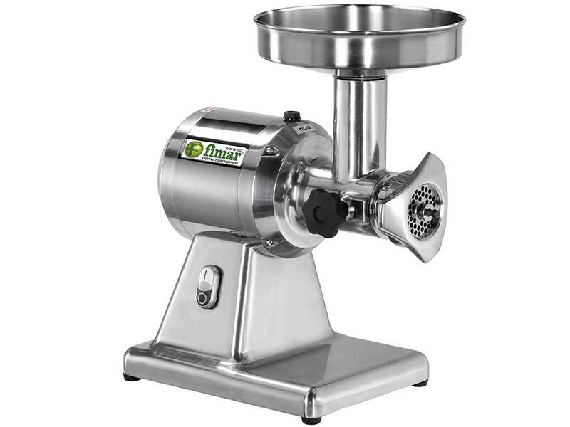 Fimar TC12S - Tritacarne elettrico - 400 V - 1 HP - Gruppo macinazione in alluminio - Senza inversione di marcia